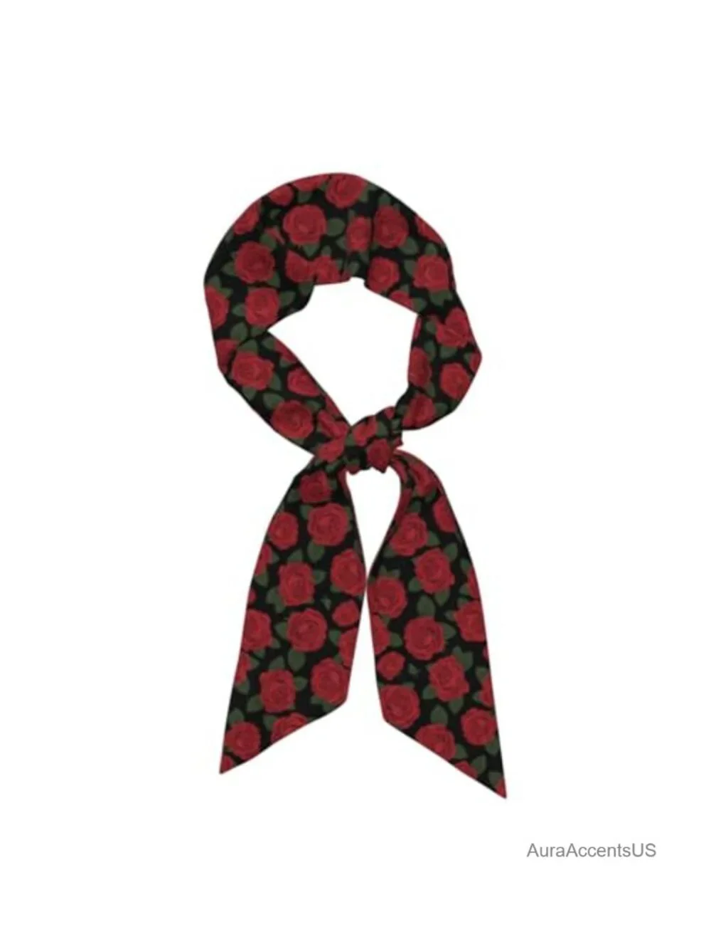 Satin Long Skinny Scarf Headband Multi-Functional Hair Accessory